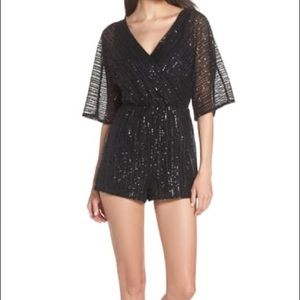 BB Dakota Sequin Mesh Romper